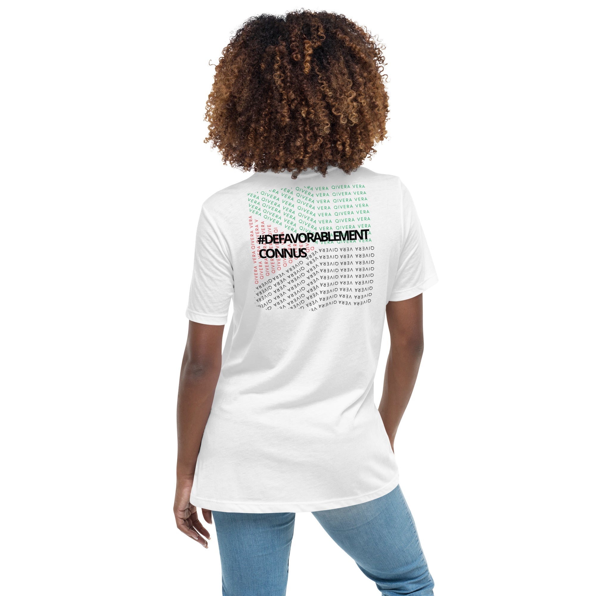 QIVERA VERA - Défavorablement Connus. T-shirt Décontracté pour Femme - QIVERA VERAQIVERA VERA - Défavorablement Connus. T-shirt Décontracté pour FemmeQIVERA VERA