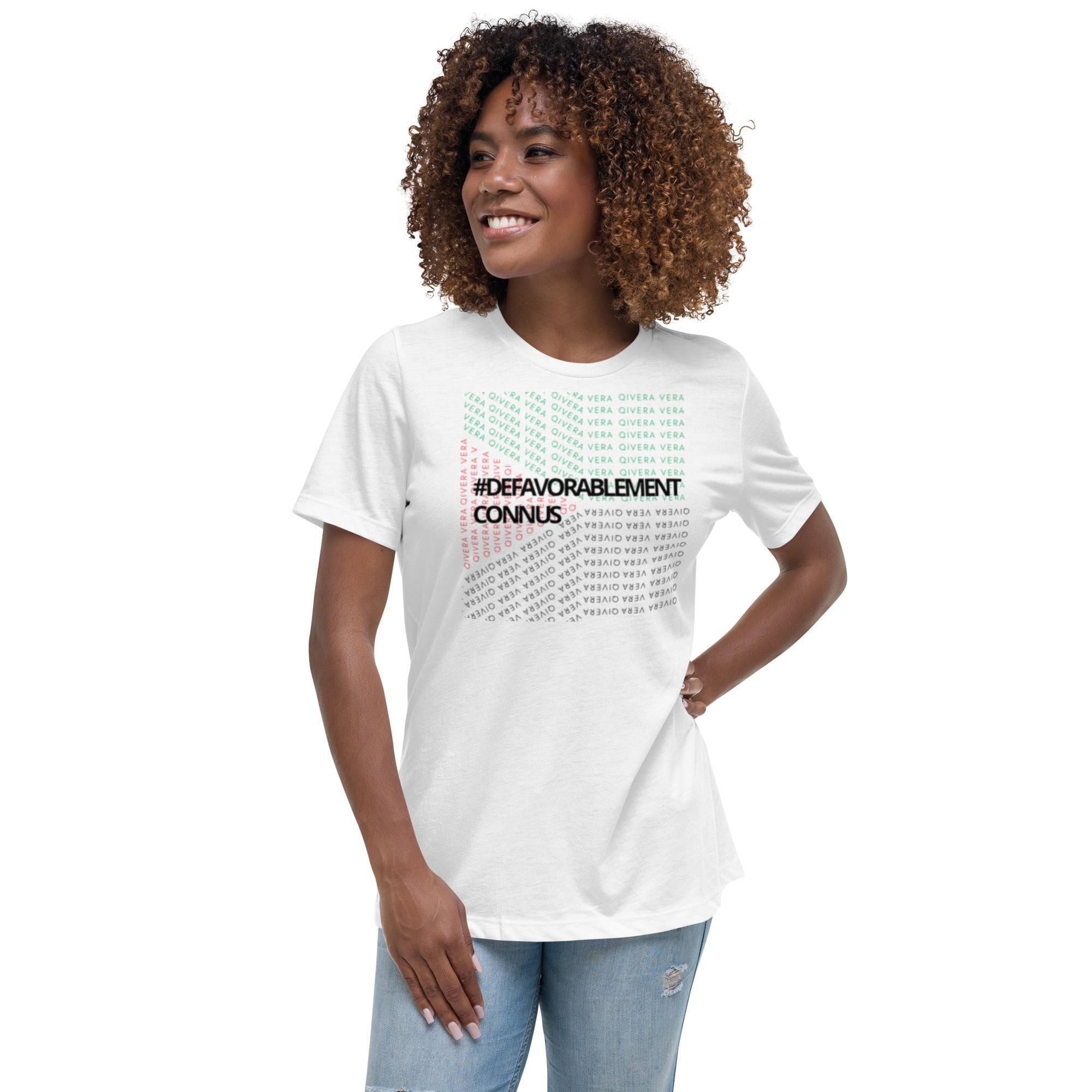 QIVERA VERA - Défavorablement Connus. T-shirt Décontracté pour Femme - QIVERA VERAQIVERA VERA - Défavorablement Connus. T-shirt Décontracté pour FemmeQIVERA VERA