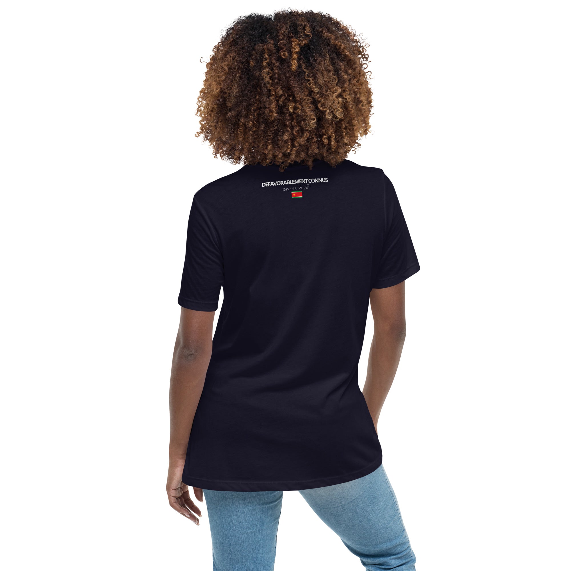 QIVERA VERA - DéfavorablementConnus _Gwada T-shirt Décontracté pour Femme - QIVERA VERAQIVERA VERA - DéfavorablementConnus _Gwada T-shirt Décontracté pour FemmeQIVERA VERA