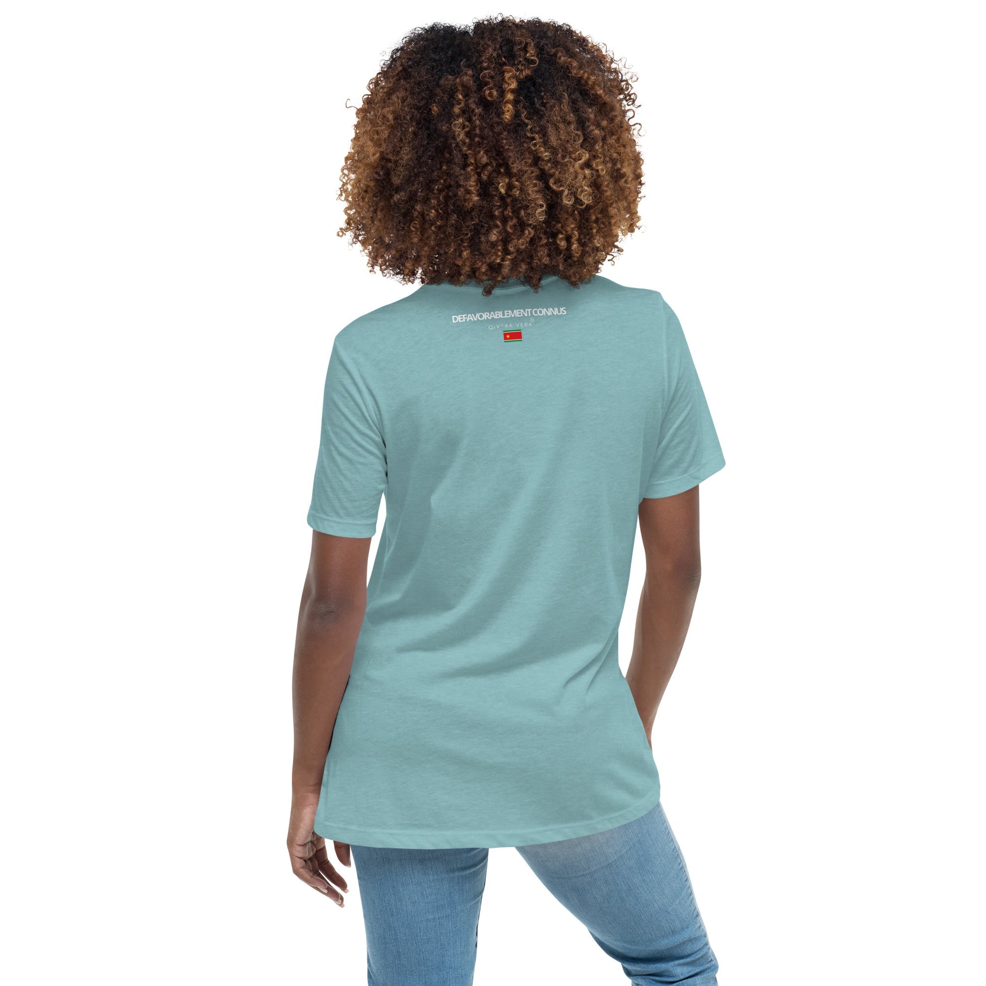 QIVERA VERA - DéfavorablementConnus _Gwada T-shirt Décontracté pour Femme - QIVERA VERAQIVERA VERA - DéfavorablementConnus _Gwada T-shirt Décontracté pour FemmeQIVERA VERA