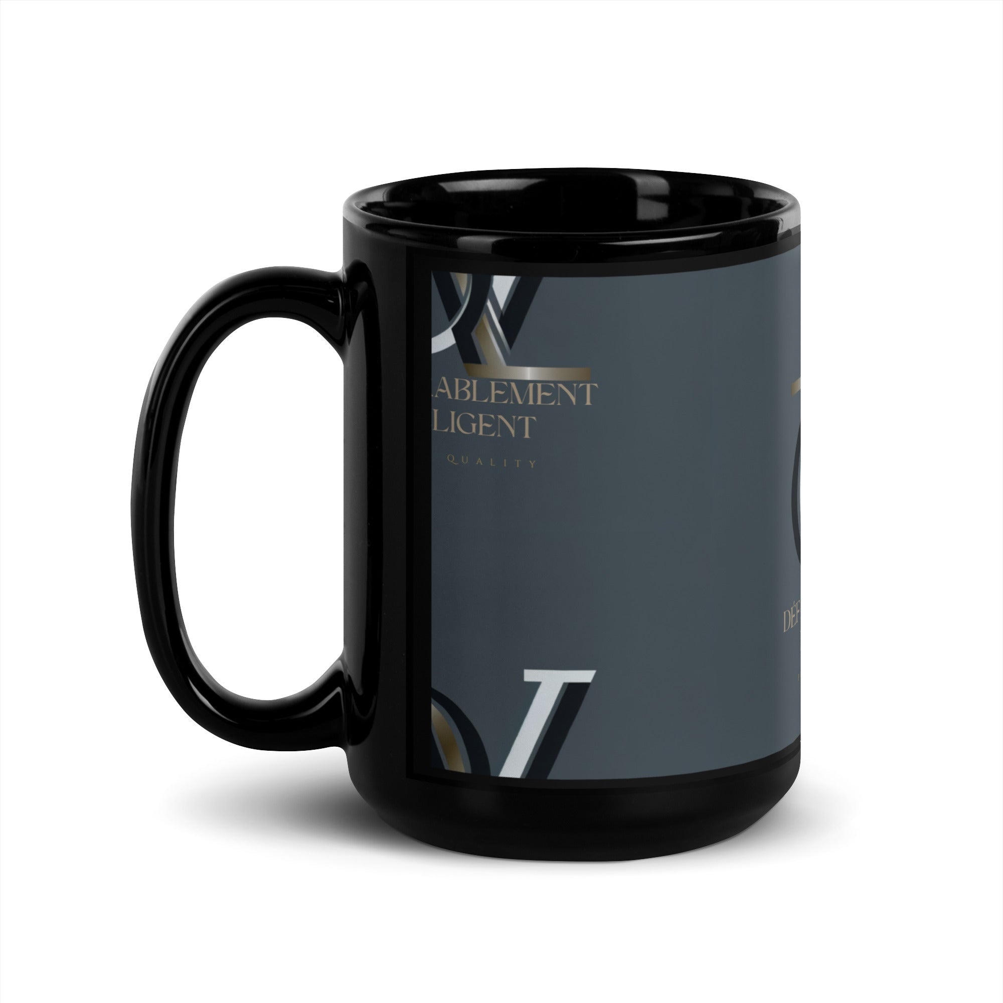 QIVERA VERA - DéfavorablementIntélligent _Mug brillant noir - QIVERA VERAQIVERA VERA - DéfavorablementIntélligent _Mug brillant noirQIVERA VERA