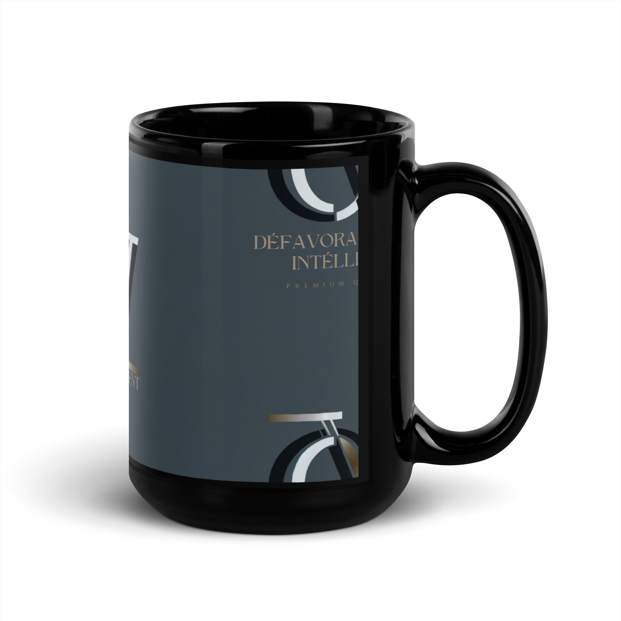 QIVERA VERA - DéfavorablementIntélligent _Mug brillant noir - QIVERA VERAQIVERA VERA - DéfavorablementIntélligent _Mug brillant noirQIVERA VERA